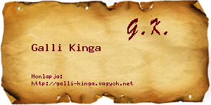Galli Kinga névjegykártya